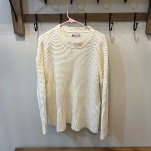 SO Cream Waffle Knit Pullover Sweater